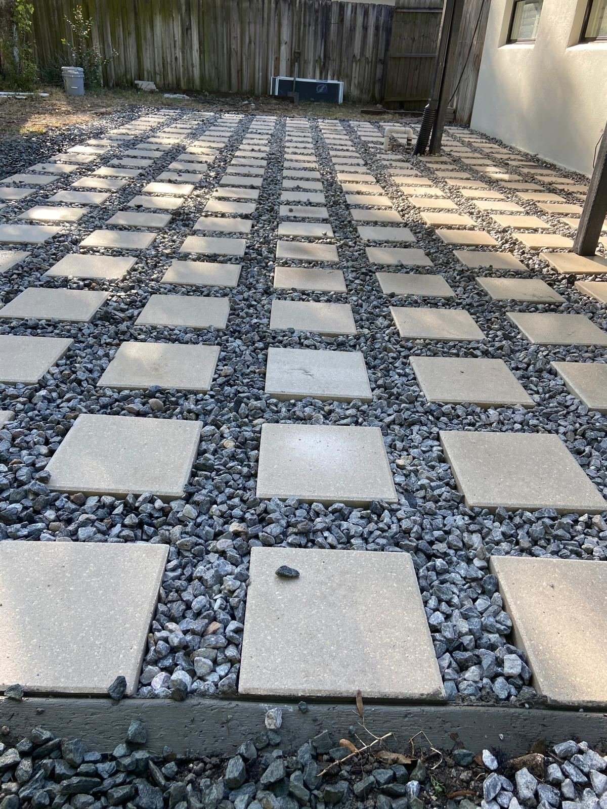 Landscape improvement patio